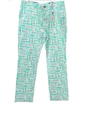 NEW Vineyard Vines Kentucky Derby Tickets Green Breaker Chino Pants Size 40x32